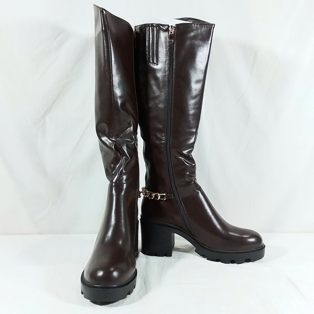 Torgeis Athena Women's Heeled Knee-High Boots - Brown - 10